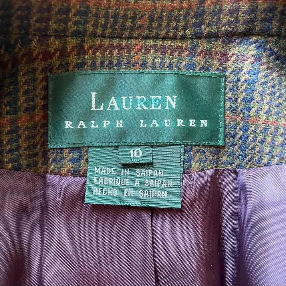 Lauren Ralph Lauren Checkered Blazer - Brown and Blue - Picture 11 of 16